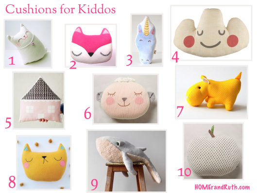 10 Whimsical Cushions for Kiddos || HOMErandRuth.com